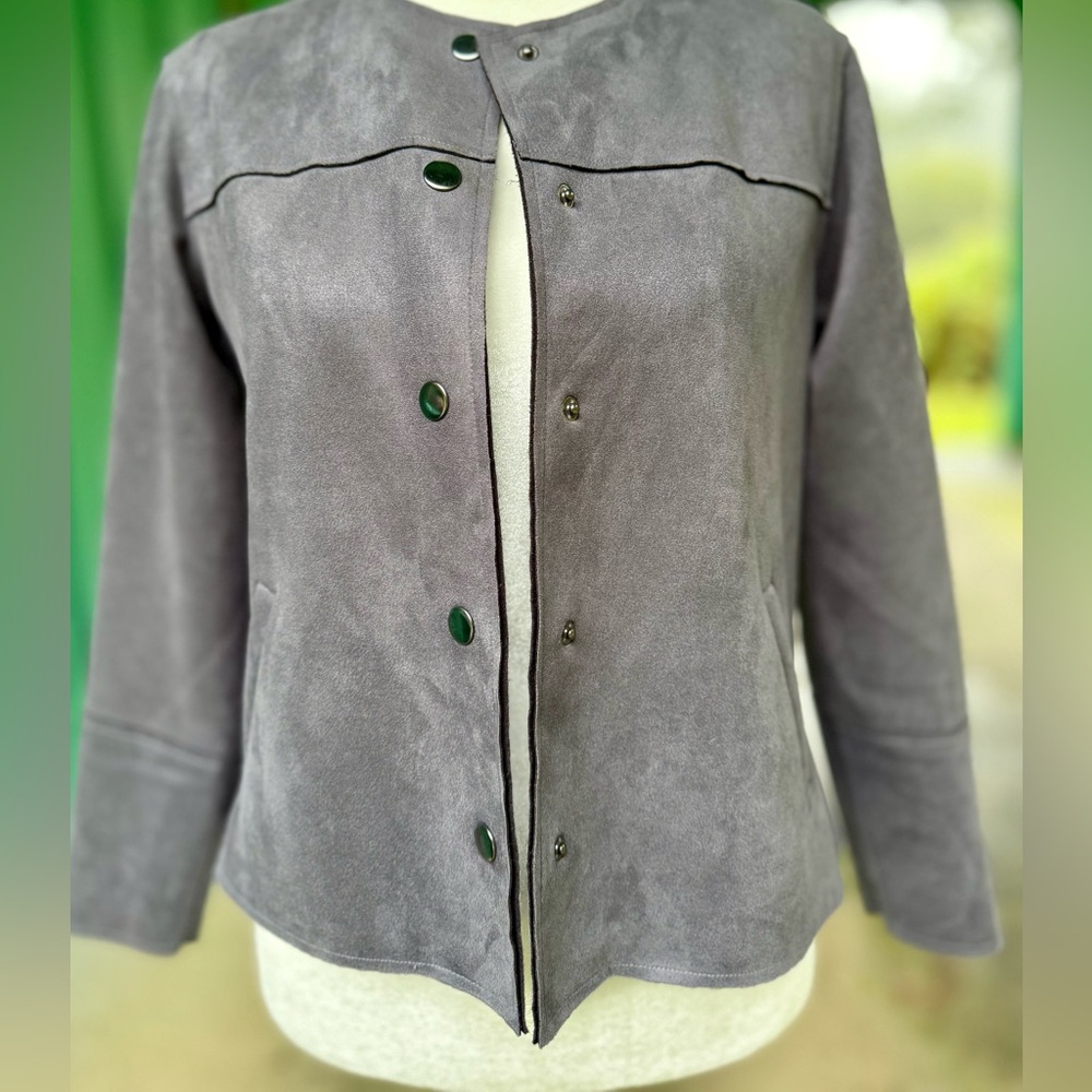 Gray Jacket Christopher Banks MP Faux Suede